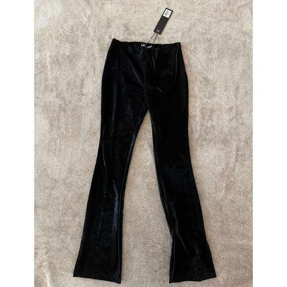 I.AM.GIA Faux Leather Black Flare Pants Small NWT - Picture 1 of 7